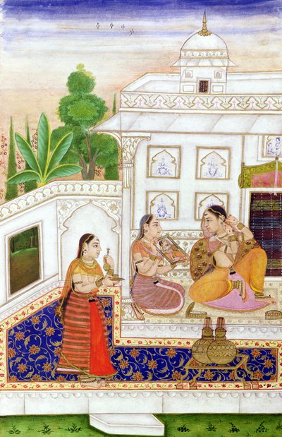 Vilaval Ragini：她的厕所里的女人，来自Ragamala，来自拉贾斯坦邦的比卡内尔 作者 印度学校